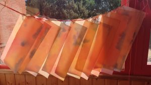 Acuarelas farolitos secando 2